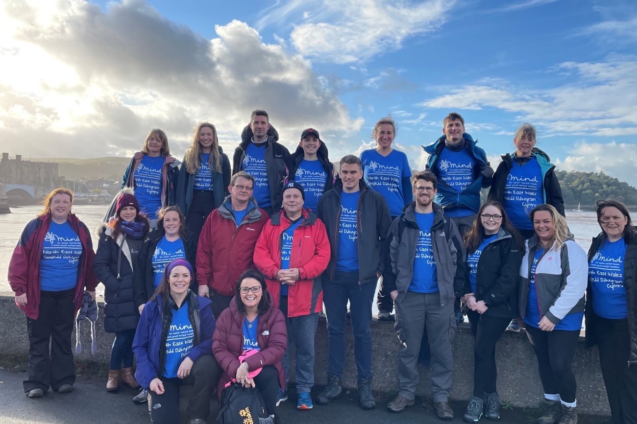 The Team finishing the last leg of the walk in Conwy